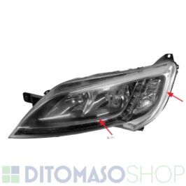 FARO SINISTRO 2H7 ELETTRICO C/DRL LED CORNICI CROMATA+NERA PER CITROEN JUMPER 01/2014> FIAT DUCATO 01/2014> OPEL MOVANO 11/2021> PEUGEOT BOXER 01/2014> OE 1374297080