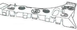 STAFFA PARAURTI ANTERIORE DX PER OPEL MERIVA 05/2010> [OE 1406276]