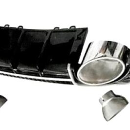 SPOILER PARAURTI POSTERIORE + 2 TERMINALI MARMITTE PER AUDI TT 01/2014>