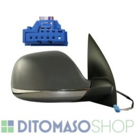 RETROVISORE DX ELETTRICO TERMICO PRIMED BASE CROMATA+ANTENNA 7 PIN PER VW AMAROK 03/2010>