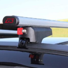 COPPIA BARRE TETTO X RAILING INTEGRATI CM.127 MODELLO CLOP ALLUMINIO C/CHIAVI