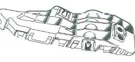 STAFFA PARAURTI ANTERIORE DX PER SUZUKI SWIFT 01/2010> [OE 7173171L00]