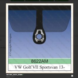 PARABREZZA INCAPSULATO VERDE ACUSTICO C/SENSORE+FINESTRELLA PER VW SPORTSVAN 04/2014>