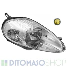 FARO DESTRO H4 7PIN CROMATO C/MOTORINO PER FIAT GRANDE PUNTO 09/2005> OE 51701594