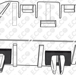 STAFFA PARAURTI POSTERIORE DX PER NISSAN QASHQAI 02/2007>12/2009