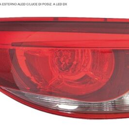 ANALE POSTERIORE ESTERNO DX A LED+LUCE POSIZIONE A LED PER MAZDA 6 02/2015> [OE GJA151150B]