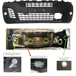 PARAURTI ANTERIORE C/PDC +PARK ASSIST +RILEVAMENTO OSTACOLI PER CITROEN JUMPY 01/2016> PEUGEOT EXPERT 01/2016> [OE 1615660680]