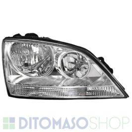 FARO DESTRO H7-H1 CROMATO C/MOTORINO PER KIA SORENTO 01/2002>12/2005 OE 921023E060