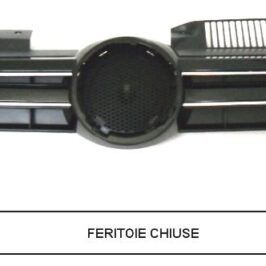 GRIGLIA RADIATORE NERA CHIUSA C/PROFILI CROMATI PER VW GOLF 6 01/2009> [OE 5K0853651APZLL]