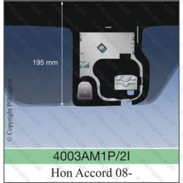 PARABREZZA VERDE ACUSTICO FASCIA BLU+SENSORE+BASETTA LISCIA PER HONDA ACCORD 04/2011> OE 73111TL0G71