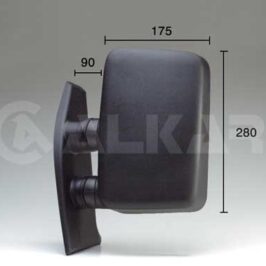 RETROVISORE SX MANUALE BRACCIO CORTO PER CITROEN C25|PER FIAT DUCATO 1991>1994