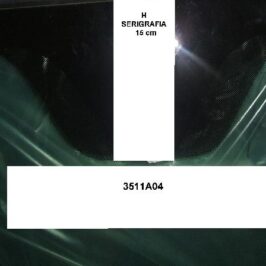 PARABREZZA INCAPSULATO VERDE SERIGRAFIA 15cm PER FIAT 500 07/2007> OE 51787582