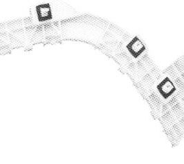 STAFFA PARAURTI POSTERIORE DX PER MITSUBISHI ASX 01/2010> [OE 6410B708]