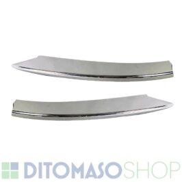 KIT MODANATURE CROMATE DX+SX PARAURTI ANTERIORE PER MASERATI GHIBLI 01/2017> OE 673008193