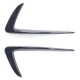 KIT MODANATURE DX+SX NERE LUCIDE PARAURTI ANTERIORE PER MASERATI GHIBLI GRANSPORT 01/2018> OE 673008253