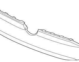MODANATURA PARAURTI ANTERIORE CENTRALE SUPERIORE PER VW ID4 05/2020> OE 11A807185A