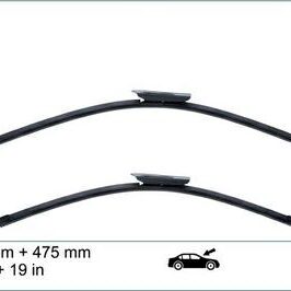 VF998 KIT SPAZZOLE TERGI SILENCIO FLAT BLADE (MM 650+475)