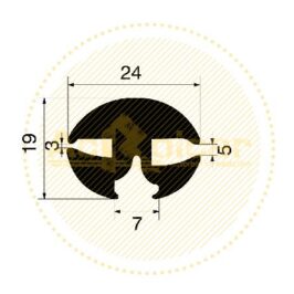 GUARNIZIONE CRISTALLI ROTOLO DA 25 MT
