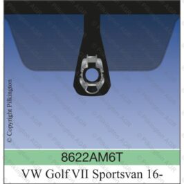 PARABREZZA INCAPSULATO VERDE ACUSTICO C/SENSORE+FINESTRELLA PER VW SPORTSVAN 04/2014>