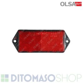 CATADIOTTRO POSTERIORE DESTRO-SINISTRO 51X127mm ROSSO C/FORI DI FISSAGGIO -OLSA