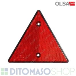 CATADIOTTRO POSTERIORE TRIANGOLARE ROSSO 2 FORI INTERASSE 85mm -OLSA