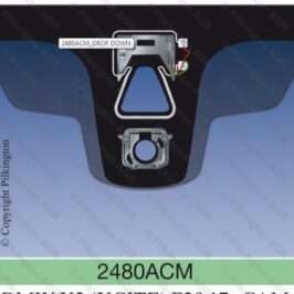 PARABREZZA VERDE ACUSTICO SENSORE+CAMERA+DISPLAY+VIN PER BMW X2 03/2018> OE 51317428721