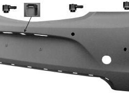 PARAURTI POSTERIORE PRIMED COMPLETO DI 4 SENSORI +FORO CAMERA PER OPEL INSIGNA 11/2013> [OE 1404641]