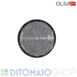 CATADIOTTRO POSTERIORE DESTRO-SINISTRO 60mm BIANCO C/PERNO DI FISSAGGIO -OLSA