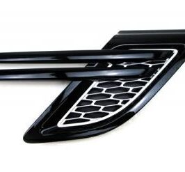 GRIGLIA PARAFANGO ANTERIORE DX ARGENTO+CORNICE E LISTELLI NERO LUCIDO PER RANGE ROVER SPORT 04/2013> OE LR106234