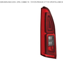 FANALE POSTERIORE DX PER CITROEN BERLINGO-OPEL COMBO-PEUGEOT PARTNER-TOYOTA PROACE CITY 01/2018> PORTELLONE [OE 9820555080]
