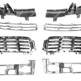 KIT GRIGLIE PARAURTI ANTERIORE 6 PEZZI PER RANGE ROVER 08/2012> OE LR046707