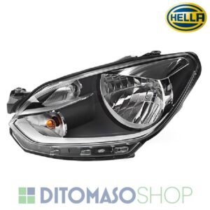 FARO SX H4 NERO C/PROFILO CROMATO C/MOTORINO ELETTRICO PER VW UP 01/2012>04/2016  HELLA [OE 1S1941015L]