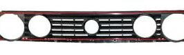 GRIGLIA RADIATORE 4 FARI C/PROFILO ROSSO DIPINTO PER VW GOLF 08/1983>10/1991