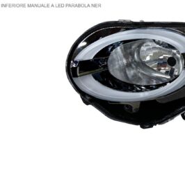 FARO SX NERO INFERIORE H7 C/DRL A LED MANUALE PER FIAT 500 07/2015> OE 52007767