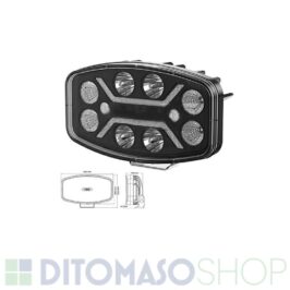 FENDINEBBIA DX-SX A LED UNIVERSALE C/LUCE DI POSIZIONE+LAMPEGGIO 80W-24V