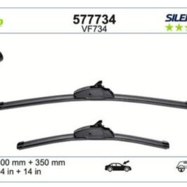 VF734 KIT SPAZZOLE TERGI SILENCIO FLAT BLADE (MM 600+350)