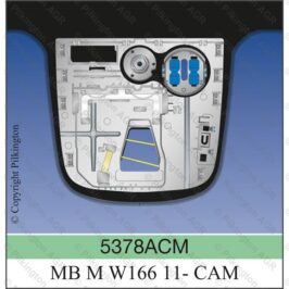 PARABREZZA INCAPSULATO VERDE C/SENSORE+CAMERA+ANTENNA+DEVIAZIONE CORSIA PER MERCEDES CLASSE M W166 10/2011-/GL X166 01/2012-
