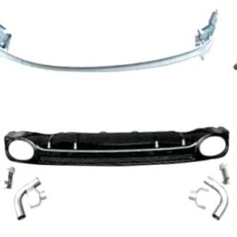 PARAURTI POSTERIORE INFERIORE+SPOILER+GIROPARAFANGHI+TERMINALI MARMITTA PER AUDI Q5 01/2016>