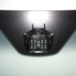 PARABREZZA BLU C/FASCIA GRIGIA+SENSORE 10LED+FINESTRELLA+PROFILO INFERIORE PER MERCEDES CLK W209 03/2003-02/2009