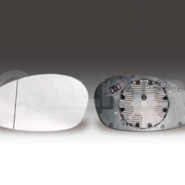 VETRO SPECCHIO SX CROMATO C/PIASTRA TERMICO PER BMW S3 E90/E91 03/2005>-S1 E87 08/2004>