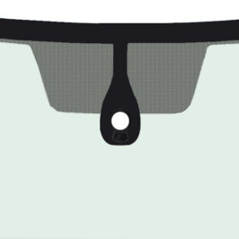 PARABREZZA INCAPSULATO VERDE ACUSTICO C/SENSORE TONDO+FINESTRELLA PER VW POLO 01/2014>12/2017