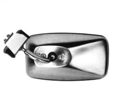 RETROVISORE RETTANGOLARE CROMATO A MORSETTO DX/SX UNIVERSALE