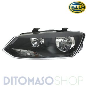 FARO SX 2H7 NERO C/MOTORINO ELETTRICO PER VW POLO 09/2009>12/2013 HELLA [OE 6R1941007G]