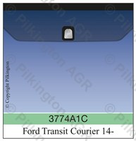 PARABREZZA INCAPSULATO VERDE C/VIN+BASETTA PER FORD COURIER 01/2013> OE 1856137