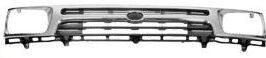 GRIGLIA RADIATORE ARGENTO/NERA PER TOYOTA HI LUX 01/1992>12/1997-PER VW TARO 1992>1995 [OE 5311135060]