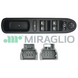 INTERRUTTORI ALZACRISTALLI ANTERIORI + POSTERIORI DX - SX +REGOLAZIONE RETROVISORI +ABBATTIBILITA' 9PIN PER PEUGEOT 307 08/2001> [OE 6554KS]