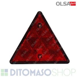 CATADIOTTRO POSTERIORE TRIANGOLARE ROSSO 2 FORI INTERASSE 70mm -OLSA