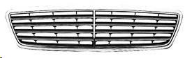 GRIGLIA RADIATORE CROMATA/NERA PER MERCEDES CLASSE C W203 07/2000>05/2007-4 PROFILI TUV [OE A20388001839040]