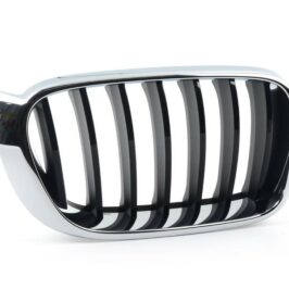 GRIGLIA RADIATORE DX CROMATA/NERA PER BMW X3 F25 01/2014>|X4 F26 01/2014> BASIC [OE 51117338572]