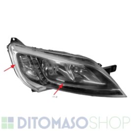 FARO DESTRO 2H7 ELETTRICO C/DRL LED CORNICI CROMATA+NERA PER CITROEN JUMPER 01/2014> FIAT DUCATO 01/2014> OPEL MOVANO 11/2021> PEUGEOT BOXER 01/2014> OE 1374293080